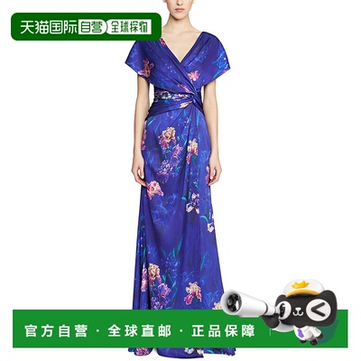 自营 Theia Angelina 短袖礼服 - 蓝色 美国奥莱直发