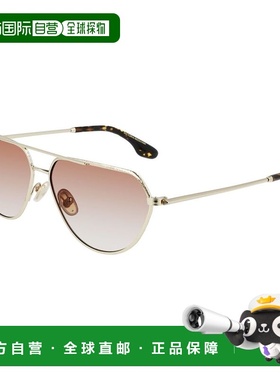 自营Victoria Beckham Metal Women's Sunglasses - gold 美国奥