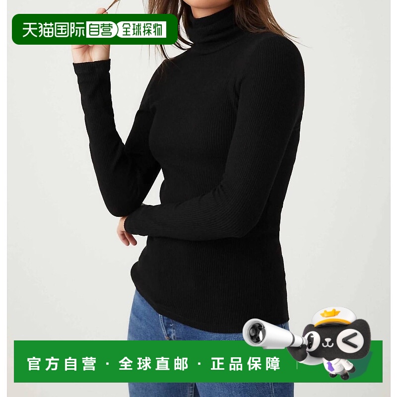 自营fifteen twentyLong Sleeve Ribbed Turtleneck Sweater In B