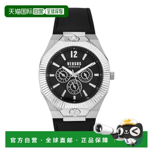 自营versus versaceEcho Park Multifunction Leather Watch - bl