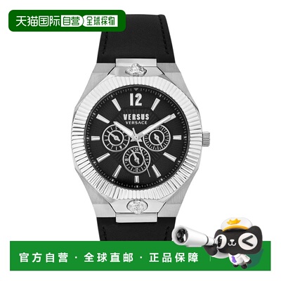 自营versus versaceEcho Park Multifunction Leather Watch - bl
