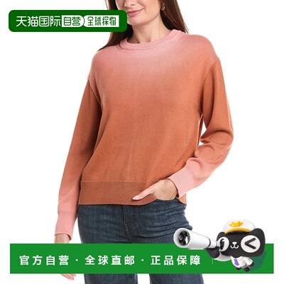 自营Lafayette 148 New York Ombre圆领丝绸混纺毛衣-棕 美国奥