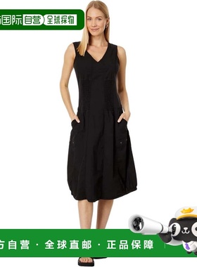 自营XCVI Gibbon Tank Dress Women's Black Stretch Smocked V-N