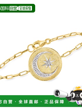 自营Ross-Simons Diamond Celestial Paper Clip Link Bracelet i