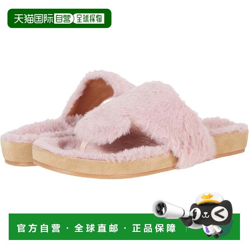 自营Jack Rogers Jacks Comfort Cozy Thong女式腮红人造毛皮凉鞋