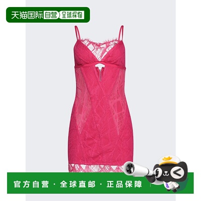 自营 dion leeOblique Lace Corset Dress - candy pink 美国奥莱