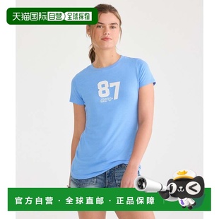 自营Aeropostale 87 Applique Graphic Tee - blue 467 美国奥莱