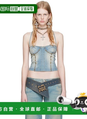 1h可退 香港直邮潮奢 Blumarine 蓝色情人 女士 蓝色 Bodice 吊带