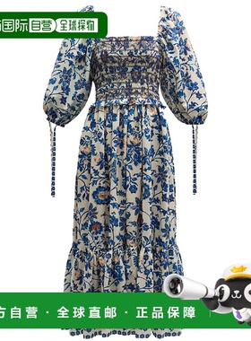 自营 Cara Cara 女式 Jazzy 分层抽褶中长连衣裙 Azure Alexandri