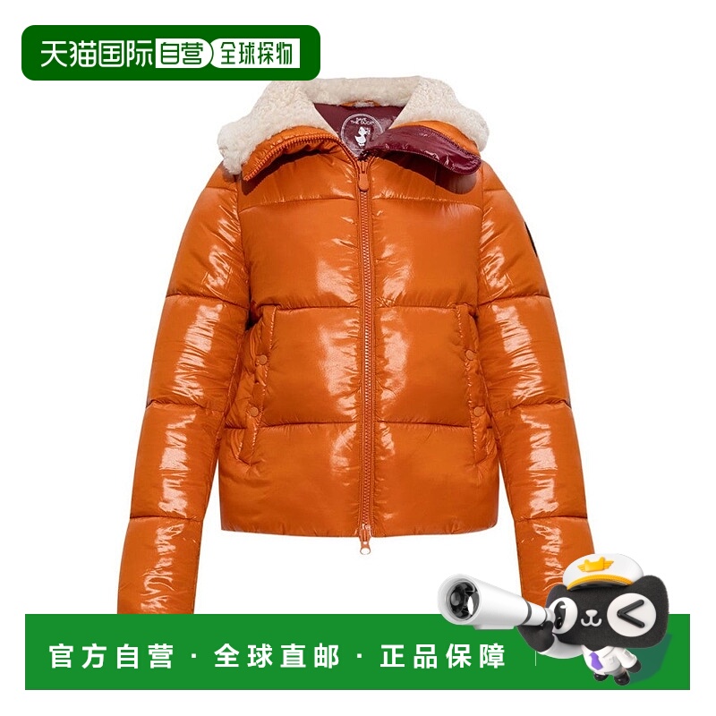 自营save the duckGlossy Padded Short Jacket With Shearling-L