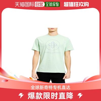 香港直发CHARLIE LUCIANO   男士大圆logo tee绿色T恤 CL003TTMIN