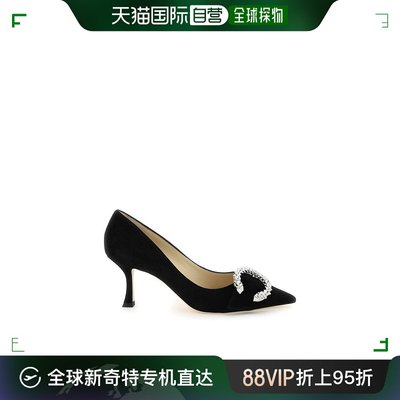 【美国直邮】jimmy choo 女士 高跟鞋尖头皮鞋水晶真皮