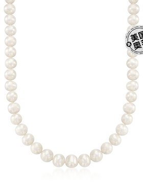 Ross-Simons 8.5-9.5 毫米纯银养珠项链 - 18 英寸 【美国奥莱】
