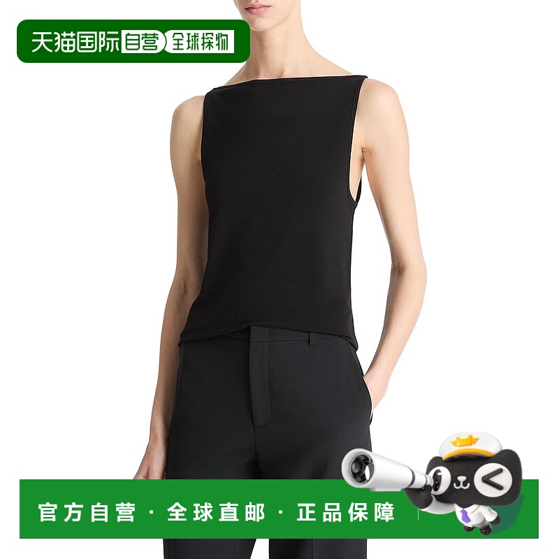 自营Vince Boat Neck Tank Top - black 美国奥莱直发