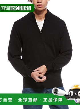 自营Cutter & Buck Lakemont Tri-Blend 1/4-Zip Sweater - black