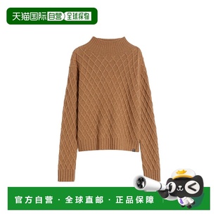 棕色 自營max mara紋理棕色針織毛衣 羅紋細(xì)節(jié) 美國奧萊直發(fā)