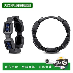 自营Mimi & Max 1/6ct TGW Blue Sapphire Mamba Hoop Earrings 1