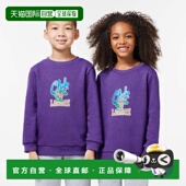 Contrast Graphic Sweatshirt 自营Lacoste Kids Purple Print