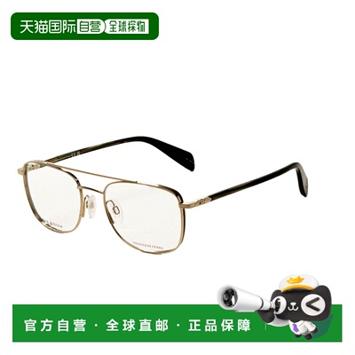自营Rag & Bone Men's 54 mm Gold Opticals - gold green 美国奥