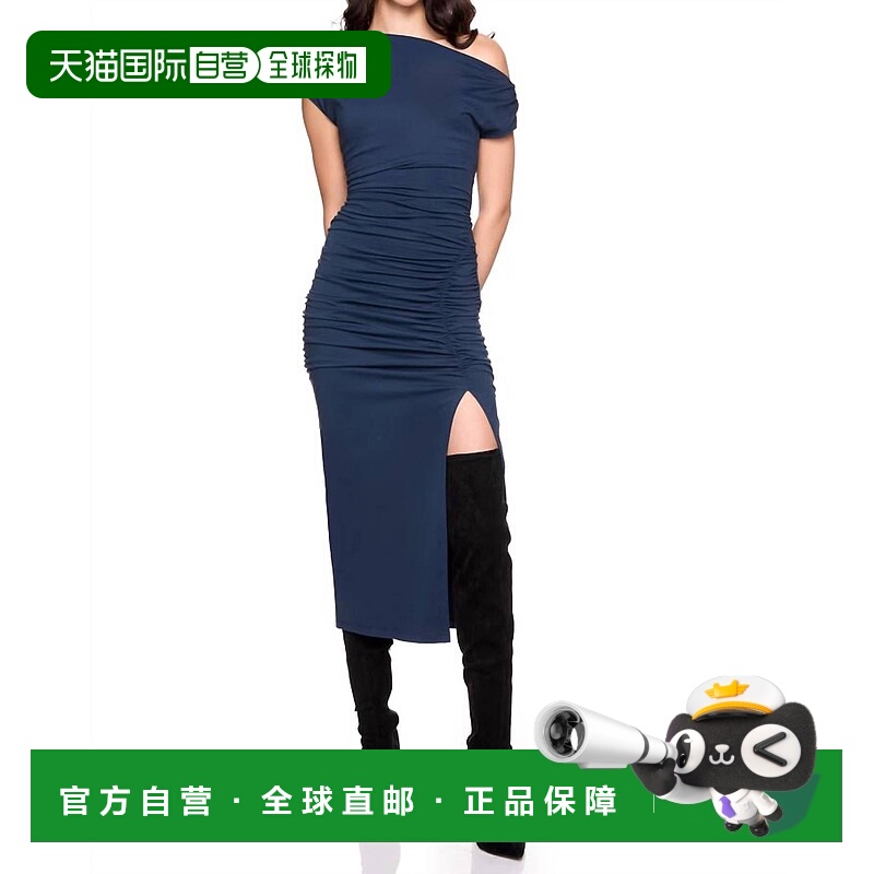 自营susana monacoWomen's One Arm Midi Dress In Eclipse - ecl