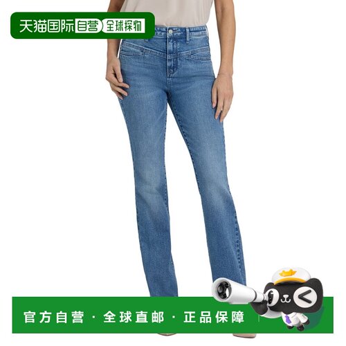 自营NYDJ Barbara Washed Crystal Bootcut Jean - white 美国奥
