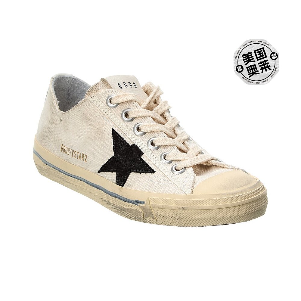 Golden Goose Vstar2帆布运动鞋-白色【美国奥莱】直发-封面