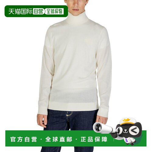 自营 calvin klein jeans凯文克莱牛仔羊毛男式毛衣-奶油色 美国