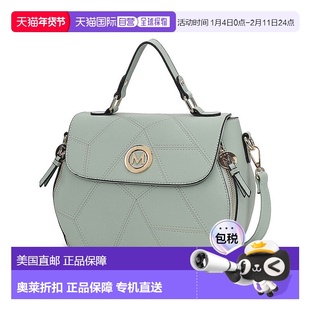 自营 mia k collectionMia K的Clementine纯素皮革女式手提包-sea