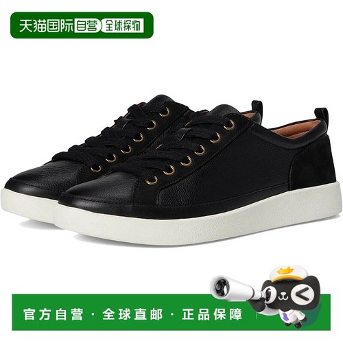 自营Vionic Winny Sneakers Women's Black Leather Lace Up Comf