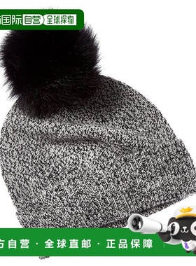 自营sofiacashmere Marl Cashmere Hat - black 美国奥莱直发帽子