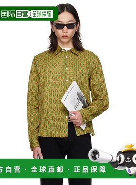 1h可退 香港直邮潮奢 vowels 男士 绿色 Floral Dobby 衬衫 SH013