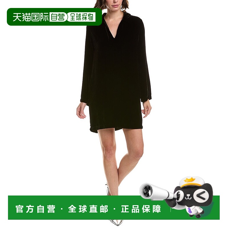 自营Velvet by Graham & Spencer Sheri Velvet Silk-Blend Shift