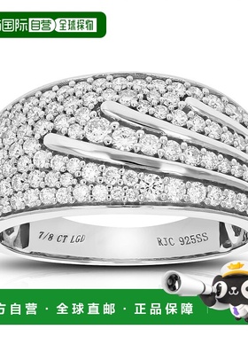 自营 vir jewels7/8 克拉圆形切割实验室培育钻石结婚戒指 109 颗