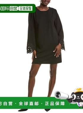 自营London Times A-Line Dress - black 美国奥莱直发连衣裙