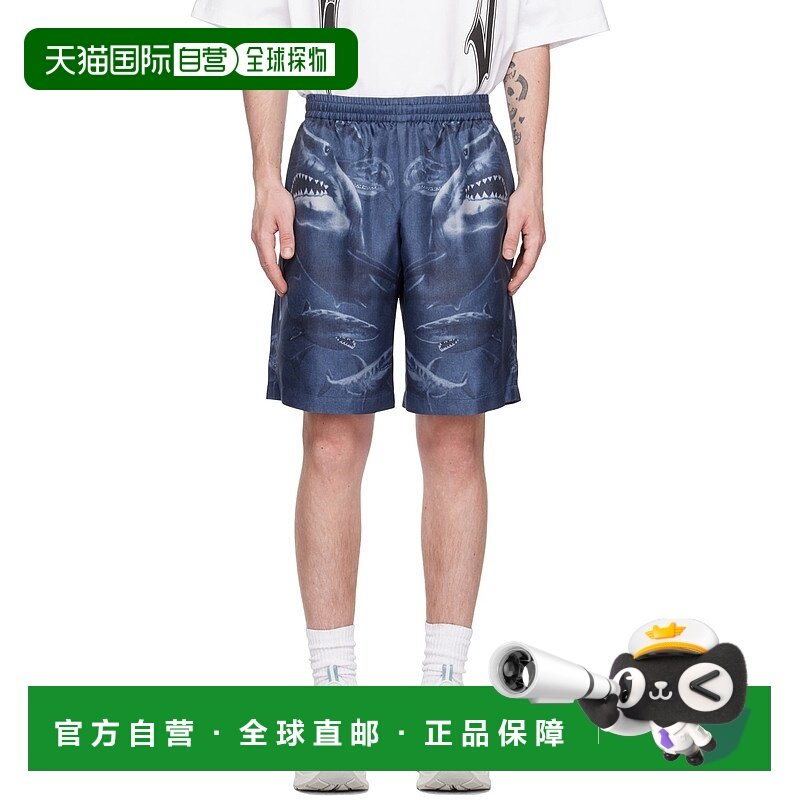 1h可退 香港直邮潮奢 Burberry 巴宝莉 男士 蓝色 Shark 短裤 807,男装,休闲裤,淘宝优惠券,粉丝福利购,淘宝优惠卷