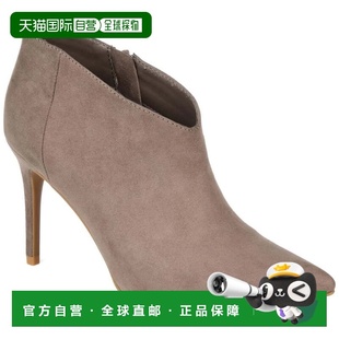 自营Journee Collection Demmi Boots Women's Taupe Pointed Toe