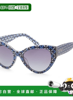 自营Kate Spade女式55mm蓝色图案太阳镜-蓝色图案 美国奥莱直发