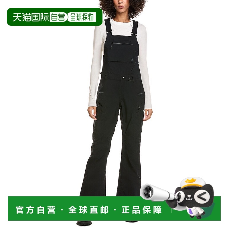 自营Volcom Elm Stretch Gore Bib Overall - black 美国奥莱直发