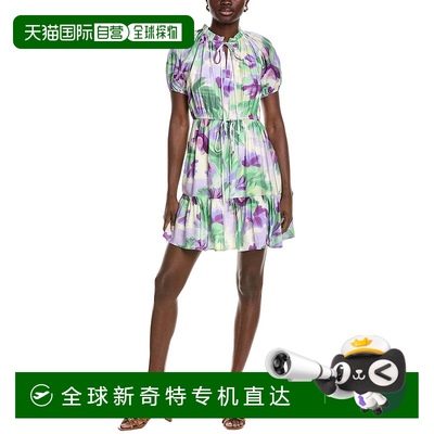 自营Maison Tara Printed Mini Dress - purple 【美国奥莱】直发