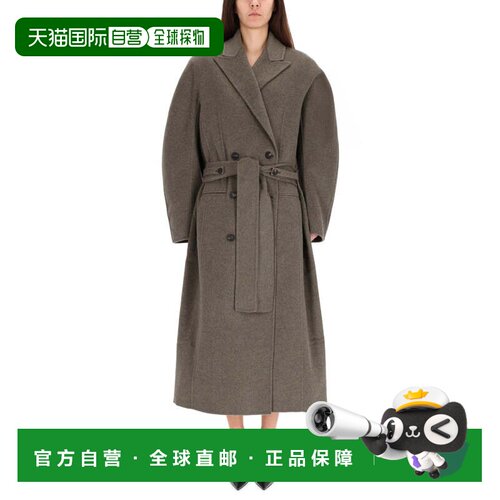 自营jacquemusGrey Virgin Wool Trench Coat - grey 美国奥莱直