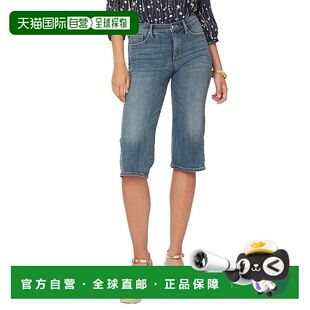 Pusher Pedal Seline 阔腿牛仔裤 美国奥 自营NYDJ 蓝色 Petite