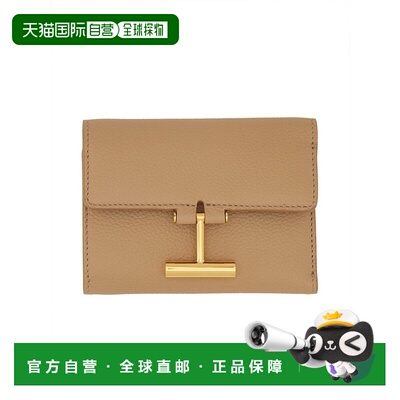 自营 tom fordLeather Wallet - neutrals 美国奥莱直发钱包