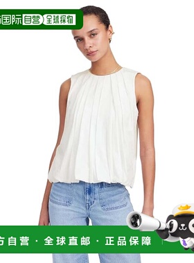 自营Women's Madewell Bubble Top White Crew Neck Sleeveless B