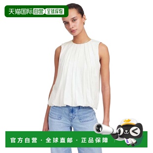 自营Women's Madewell Bubble Top White Crew Neck Sleeveless B