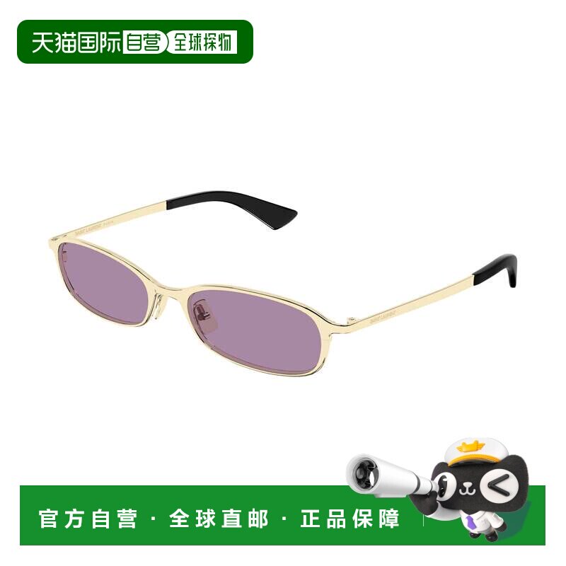自营saint laurentSl 934 Mia抛光金色紫色镜片太阳镜-灰色 美国