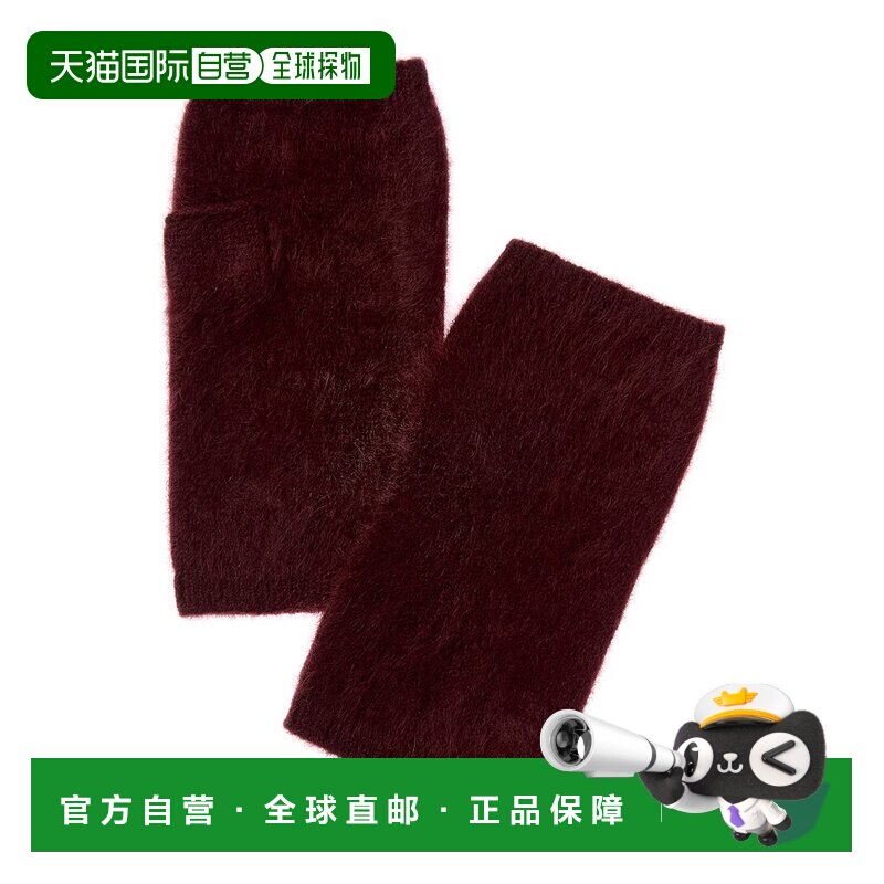 自营amicale cashmereAmicale羊绒抓绒护腕-红色 美国奥莱直发