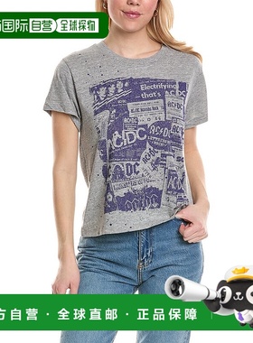 自营Chaser AC/DC领T恤-灰色 美国奥莱直发