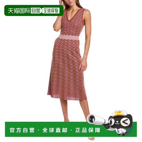 自营M Missoni Midi连衣裙-棕色 美国奥莱直发吊带性感