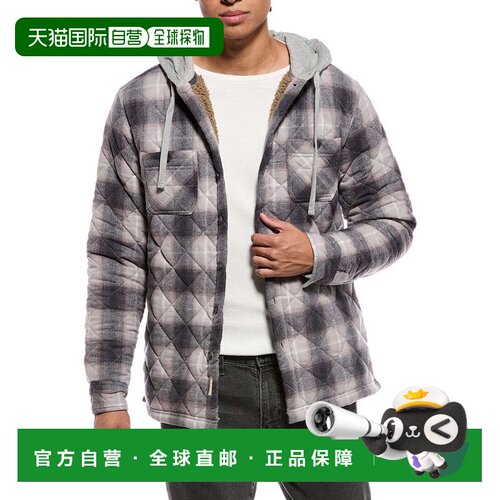 自营weatherproof vintage防风雨复古绗缝夏尔巴衬里连帽Shacket-