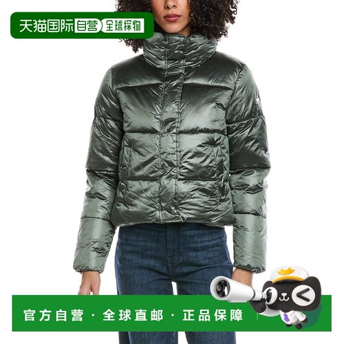 自营NOIZE Crop Puffer Jacket - green 美国奥莱直发